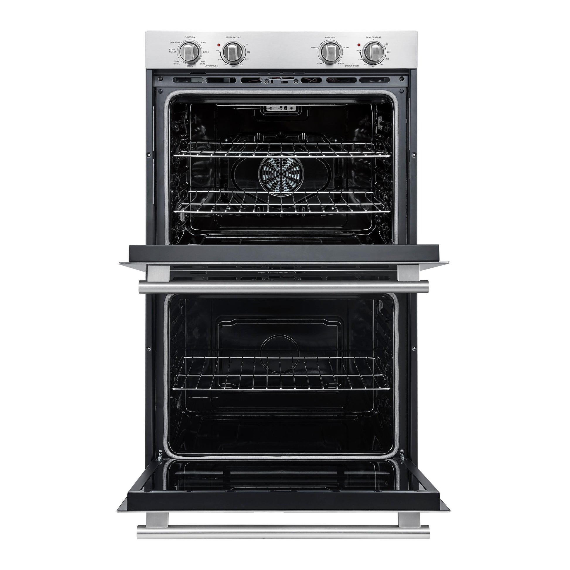 Forno FBOEL132430 Forno Vomero 30-Inch Double Wall Oven, Stainless Steel, 10 Cu.Ft Total Capacity, 7100W Convection, Mechanical Controls, Self-Cleaning Function
