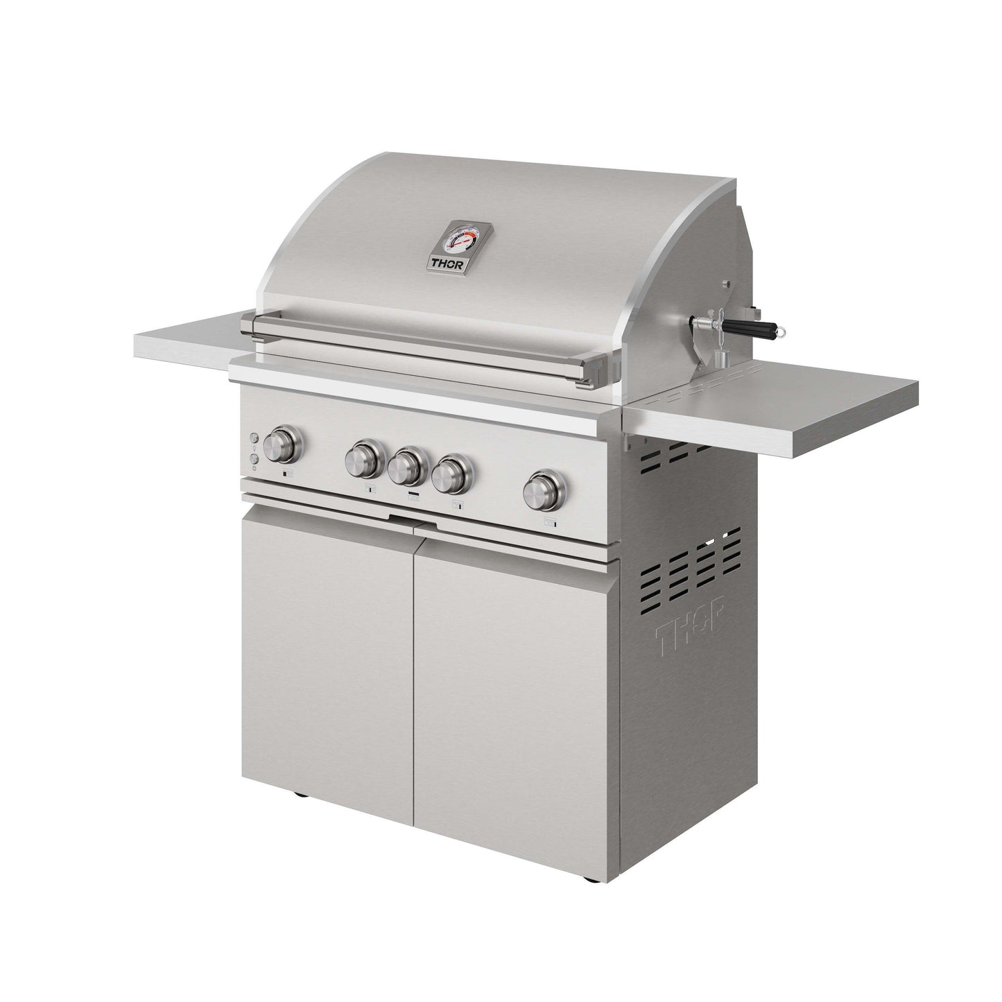 Thor Kitchen TPG3601 36 Inch 4 Burners Built In Gas Grill On Cart With Sear/Rear Infrared Burner & Rotisserie Natural Gas