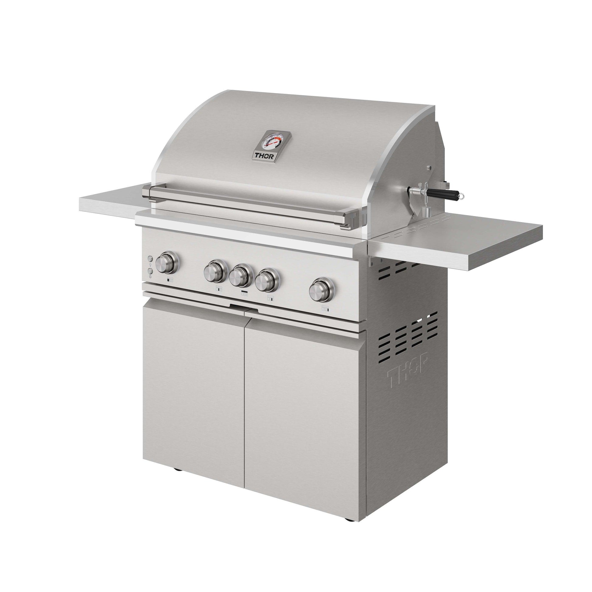 Thor Kitchen TPG3601 36 Inch 4 Burners Built In Gas Grill On Cart With Sear/Rear Infrared Burner & Rotisserie Natural Gas
