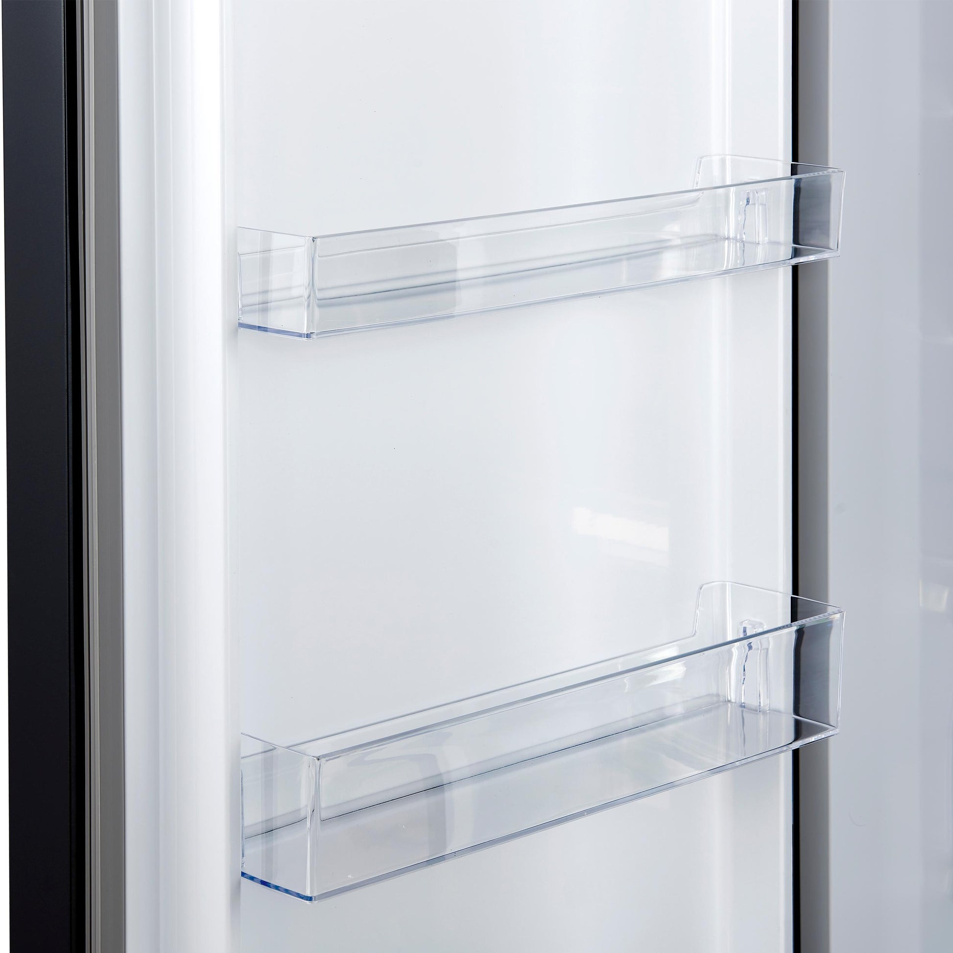 Forno FFFFD172228BLKLS Forno Maderno 28-Inch Convertible Upright Freezer/Refrigerator In Black With Antique Brass Handle, 13.6 Cu.Ft., Left Swing