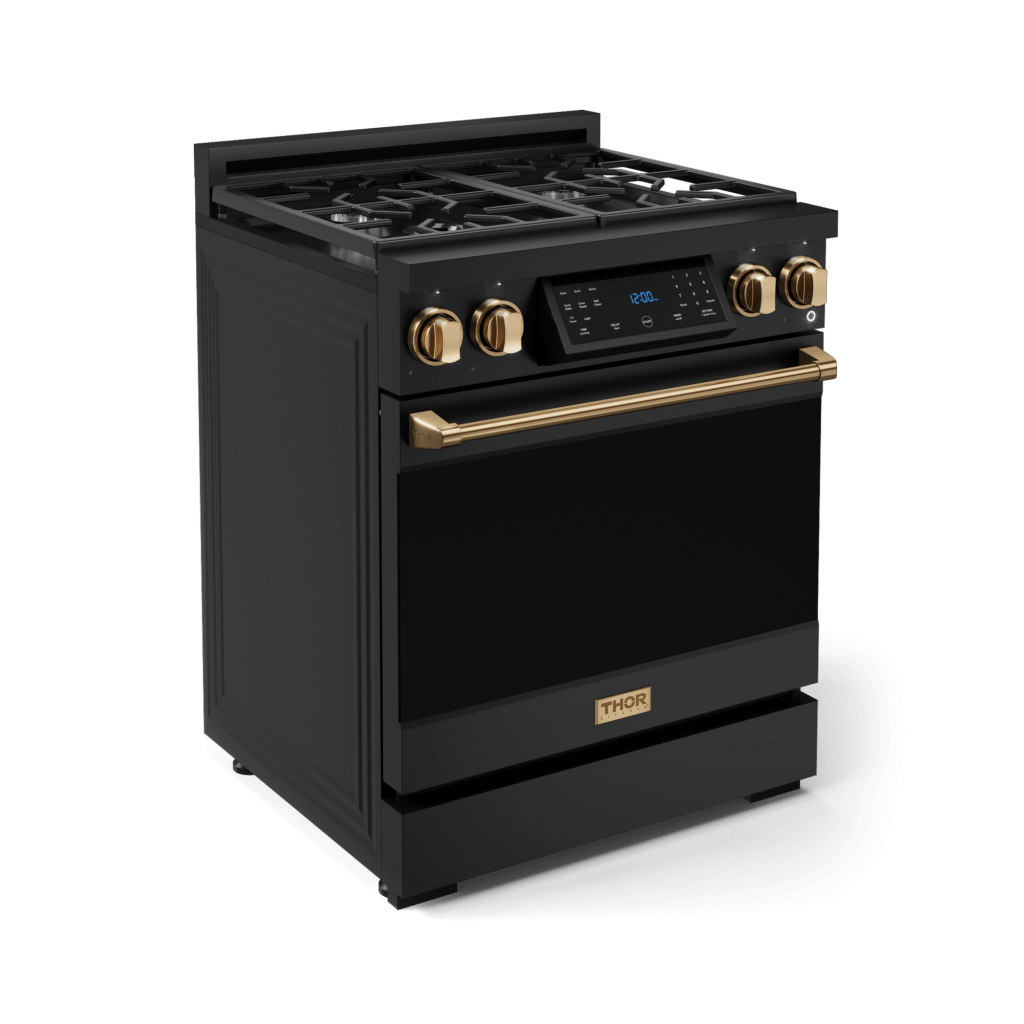 Thor Kitchen RSG30BLPBRZ 30 Inch Professional Lp Range With Tilt Panel Touch Control In Matte Black/Bronze Gordon Ramsay Series - Rsg30Blp-Brz