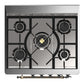 Ilve UM30QNR3BUB Ilve Um30Qnr3Bub Majestic Iii 30 Inch Dual Fuel Range With 5 Black Brass Burners, Dual Function Burner Up To 25,000 Btu (Natural Gas, Solid Door, Burgundy, Burnished)