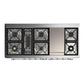 Ilve UM60FNR3WHCLP Ilve Um60Fnr3Whclp Majestic Iii 60 Inch Dual Fuel Range With 9 Burners And Griddle, Dual Function Burner Up To 25,000 Btu (Liquid Propane, Triple Glass Door, White, Chrome)