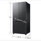 Samsung RF18A5101MT 18 Cu. Ft. Counter Depth 3-Door French Door Refrigerator In Matte Black Steel