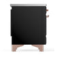 Ilve UMDIB40QNR3BKP Ilve Umdib40Qnr3Bkp Majestic Iii 40 Inch Induction Range With 6 Elements, 3.82 Cu. Ft. Total Oven Capacity (Solid Door, Glossy Black, Copper)