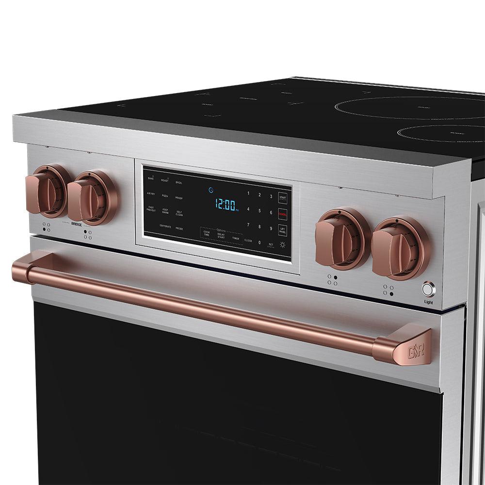 Thor Kitchen RSI30RSG 30 Inch Professional Induction Range With Tilt Panel Touch Control In Stainless Steel And Rose Gold Gordon Ramsay Series