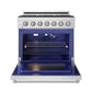 Thor Kitchen RSG36PLP 36 Inch Professional Liquid Propane Range With Precision Knob Control In Stainless Steel Gordon Ramsay Series