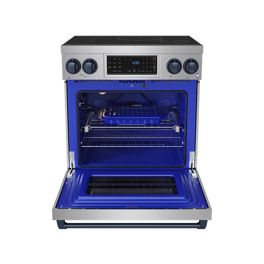 Thor Kitchen RSI30BLU 30 Inch Professional Induction Range With Tilt Panel Touch Control In Stainless Steel And Blue Gordon Ramsay Series