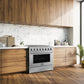 Forno FFSEL601136 Forno Paolo 36 Inch Freestanding Electric Range, Stainless Steel, 5.44 Cu.Ft, True Convection Oven, Energy Efficient
