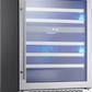 Zephyr PRW24C02AG Presrv Wine Cooler, 24In Under Cabinet, Ss+Glass, Reverse Door, 2 Zone