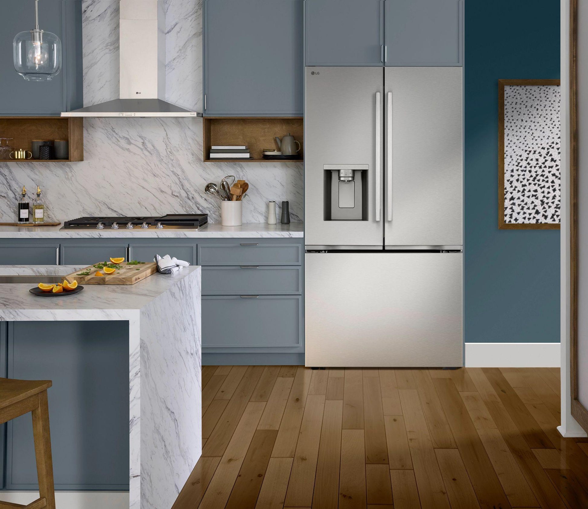 Lg LF24Z6530S Lg Counter-Depth Max™ With Zero Clearance™ 3-Door French Door Refrigerator With Thin Door Design