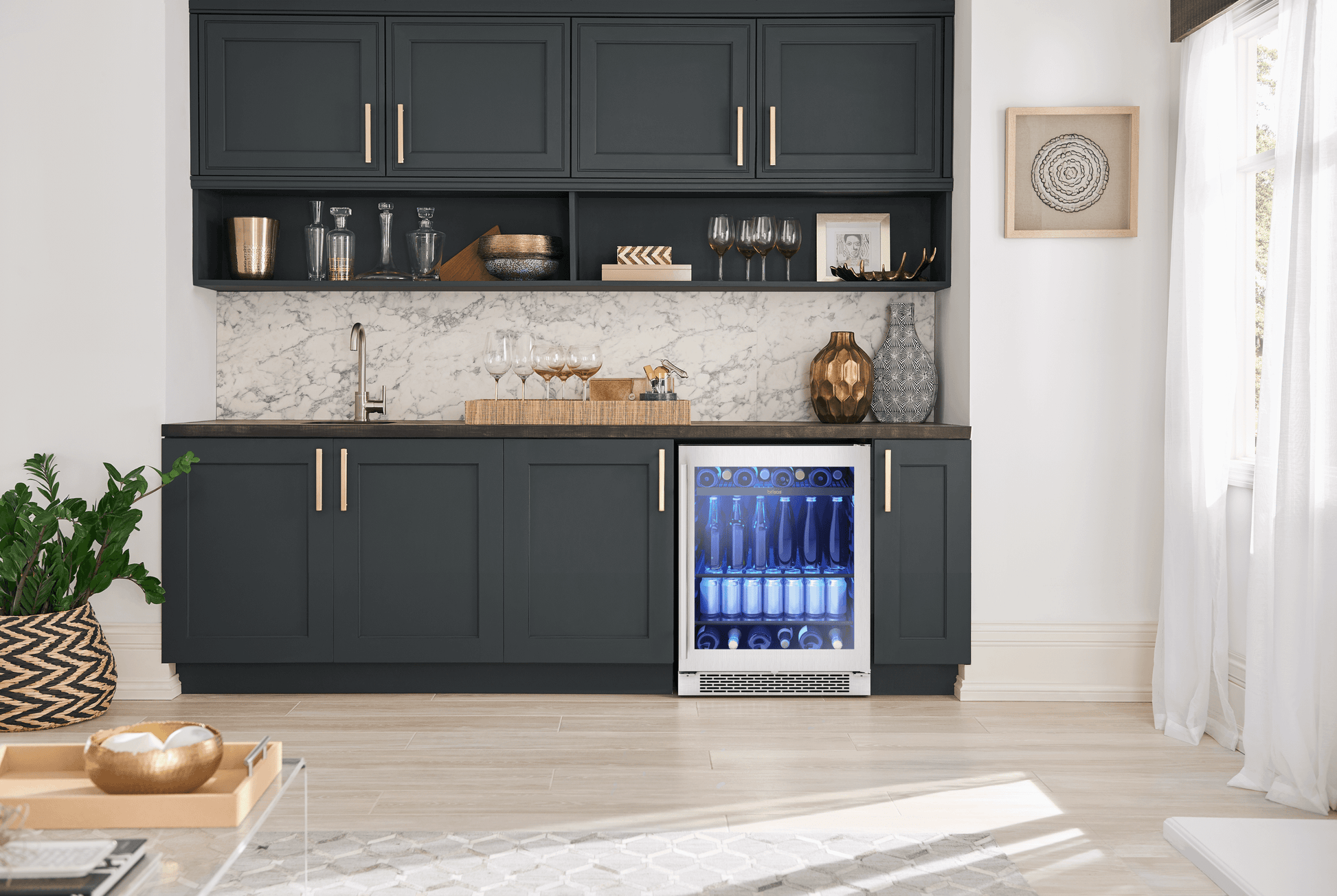 Zephyr BBV24C01AGADA Brisas Bev Cooler, 24In Uc, Ss+Glass, 1Z, Ada