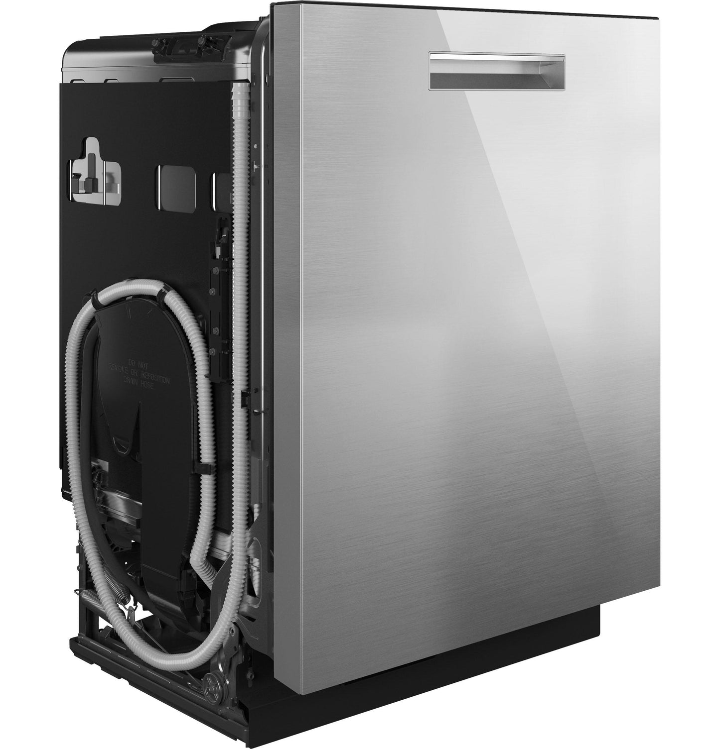 Cafe CDP888M5VS5 Café&#8482; Customfit Energy Star Stainless Interior Smart Dishwasher With Ultra Wash Top Rack And Dual Convection Ultra Dry, Led Lights, 39 Dba In Platinum Glass