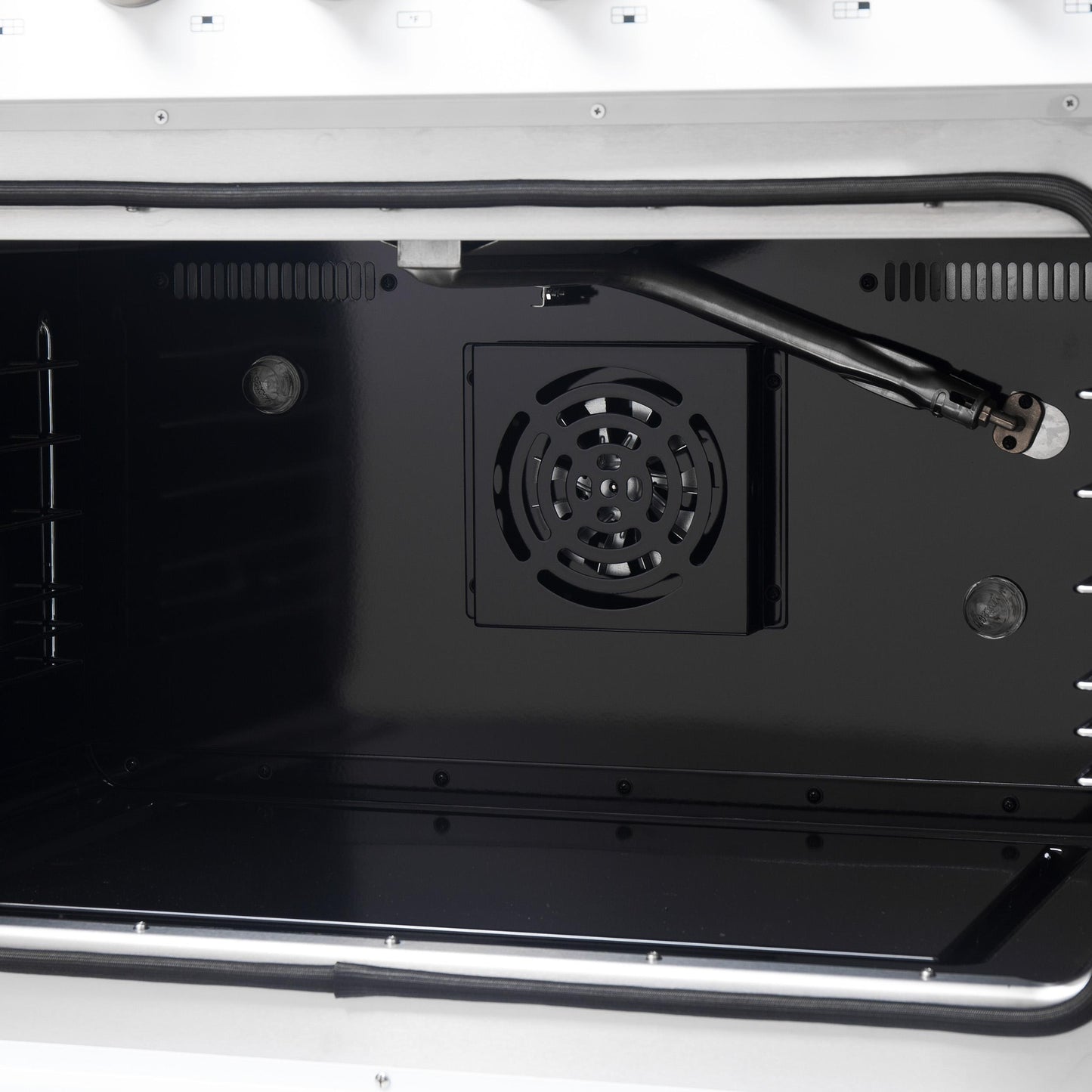Forno FFSGS644436WHT Forno Galiano 36-Inch French Door Gas Range White And Antique Brass Design, 6 Sealed Burners 83,000 Btu, 5.36 Cu.Ft. Convection Oven