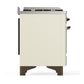 Ilve UM48FQNR3AWBLP Ilve Um48Fqnr3Awblp Majestic Iii 48 Inch Dual Fuel Range With 8 Burners And Griddle, Dual Function Burner Up To 25,000 Btu (Liquid Propane, Solid Door, Antique White, Burnished)