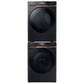 Samsung F1679514478305 Extra Large Capacity Smart Front Load Washer And Gas Dryer Set With Super Speed Wash, Steam Sanitize+, And Sensor Dry In Brushed Black