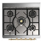 Ilve UM30NR3BUGLP Ilve Um30Nr3Buglp Majestic Iii 30 Inch Dual Fuel Range With 5 Black Brass Burners, Dual Function Burner Up To 25,000 Btu (Liquid Propane, Triple Glass Door, Burgundy, Brass)