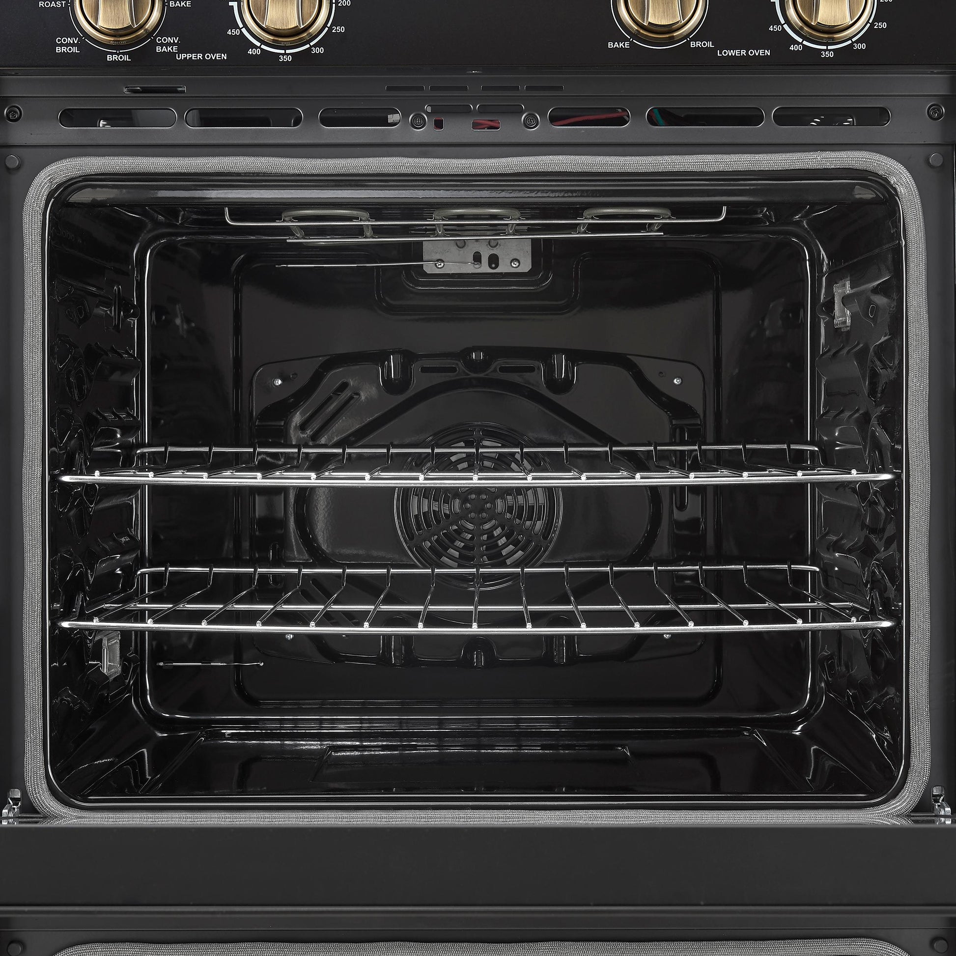Forno FBOEL132430BLK Forno Vomero 30-Inch Double Wall Oven, Black, 10 Cu.Ft Total Capacity, 7100W Convection, Mechanical Controls, Manuel Steam Clean