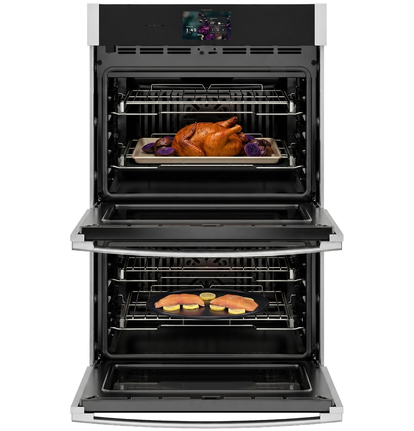 Ge Appliances PTD9000SZSS Ge Profile™ 30" Smart Built-In Convection Double Wall Oven With In-Oven Camera And No Preheat Air Fry