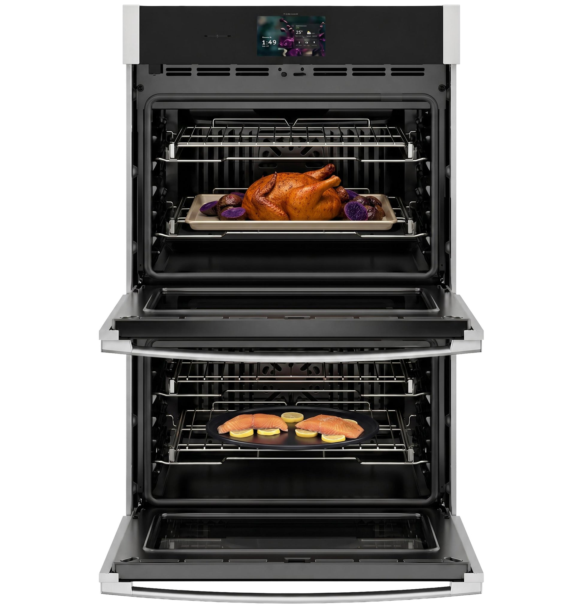 Ge Appliances PTD9000SZSS Ge Profile™ 30" Smart Built-In Convection Double Wall Oven With In-Oven Camera And No Preheat Air Fry