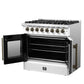 Forno FFSGS635636WHT Forno Galiano 36-Inch Freestanding French Door Dual Fuel Range White