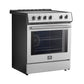 Forno FFSIN098230 Forno Leonardo Espresso 30-Inch Slide-In Stainless Steel Induction Range, Convection Oven, 5 Cooking Zones