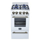 Forno FFSGS626520WHT Forno Lamazze 20 Inch Freestanding Gas Range In White, Compact Design