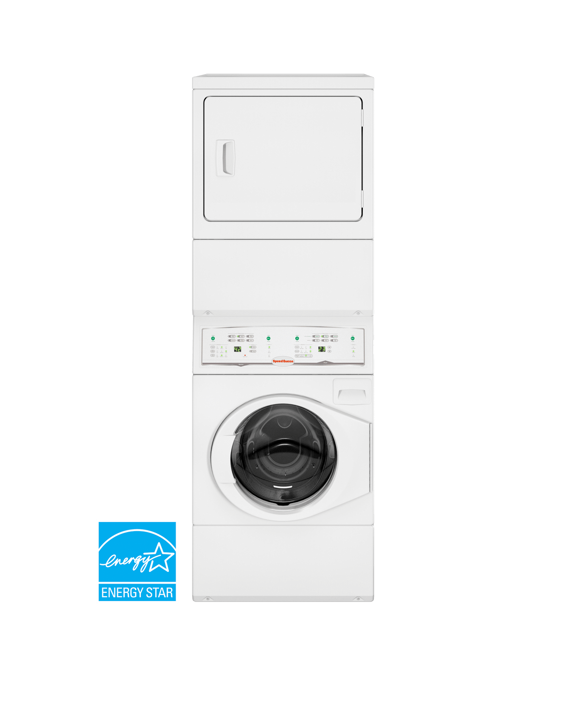 Speed Queen LTEE5ASP179TW01 Non-Vended Electric Stacked Washer-Dryer