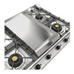 Ilve UHCP965FNSSBLP Ilve Uhcp965Fnssblp Nostalgie Ii 36 Inch Gas Cooktop With Griddle, In Stainless Steel (Liquid Propane, Burnished)