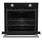 Forno FBOEL137030BLK Forno Vomero 30-Inch Wall Oven, Black, 5 Cu.Ft Capacity, 3550 Watts Convection, Mechanical Controls, Manuel Steam Clean