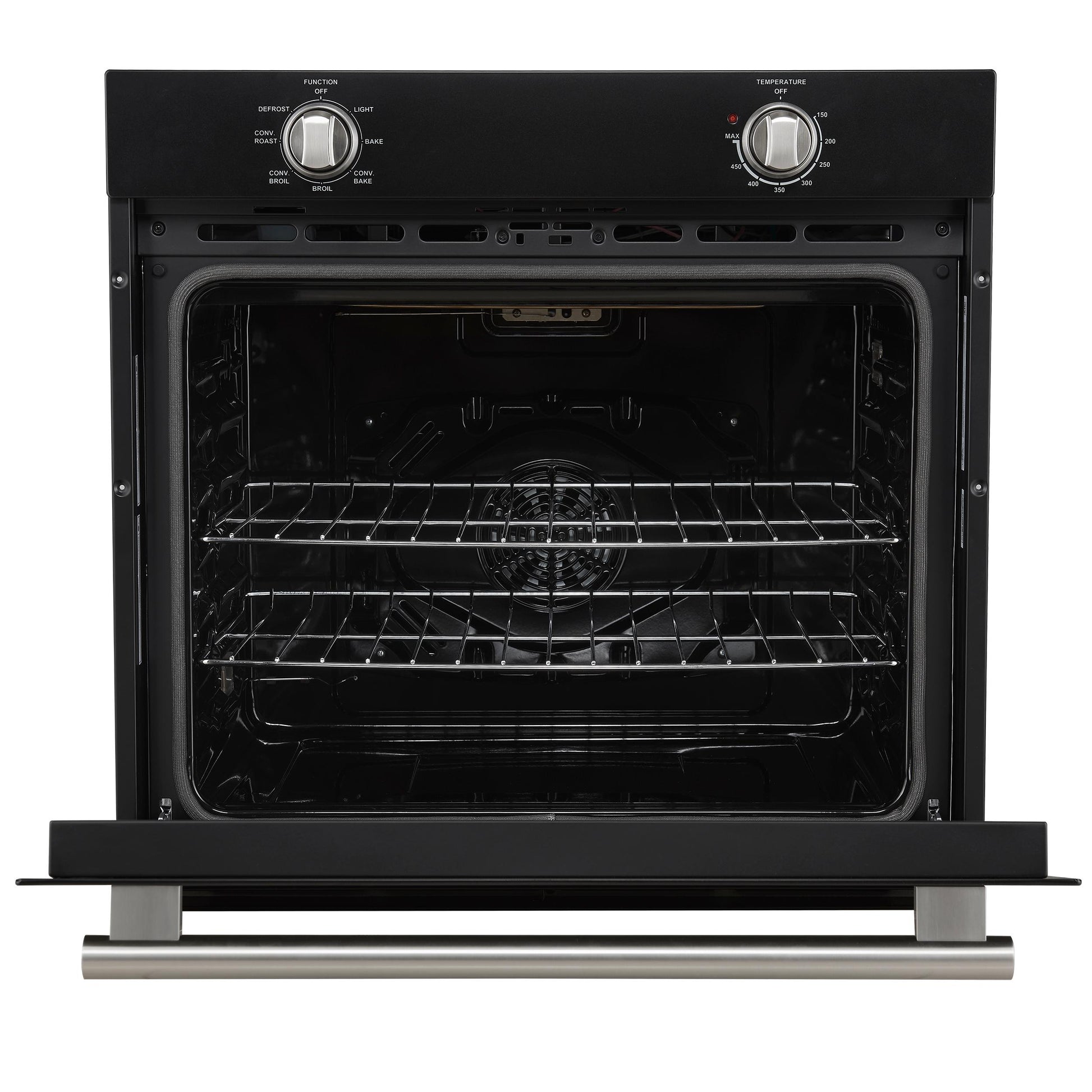 Forno FBOEL137030BLK Forno Vomero 30-Inch Wall Oven, Black, 5 Cu.Ft Capacity, 3550 Watts Convection, Mechanical Controls, Manuel Steam Clean