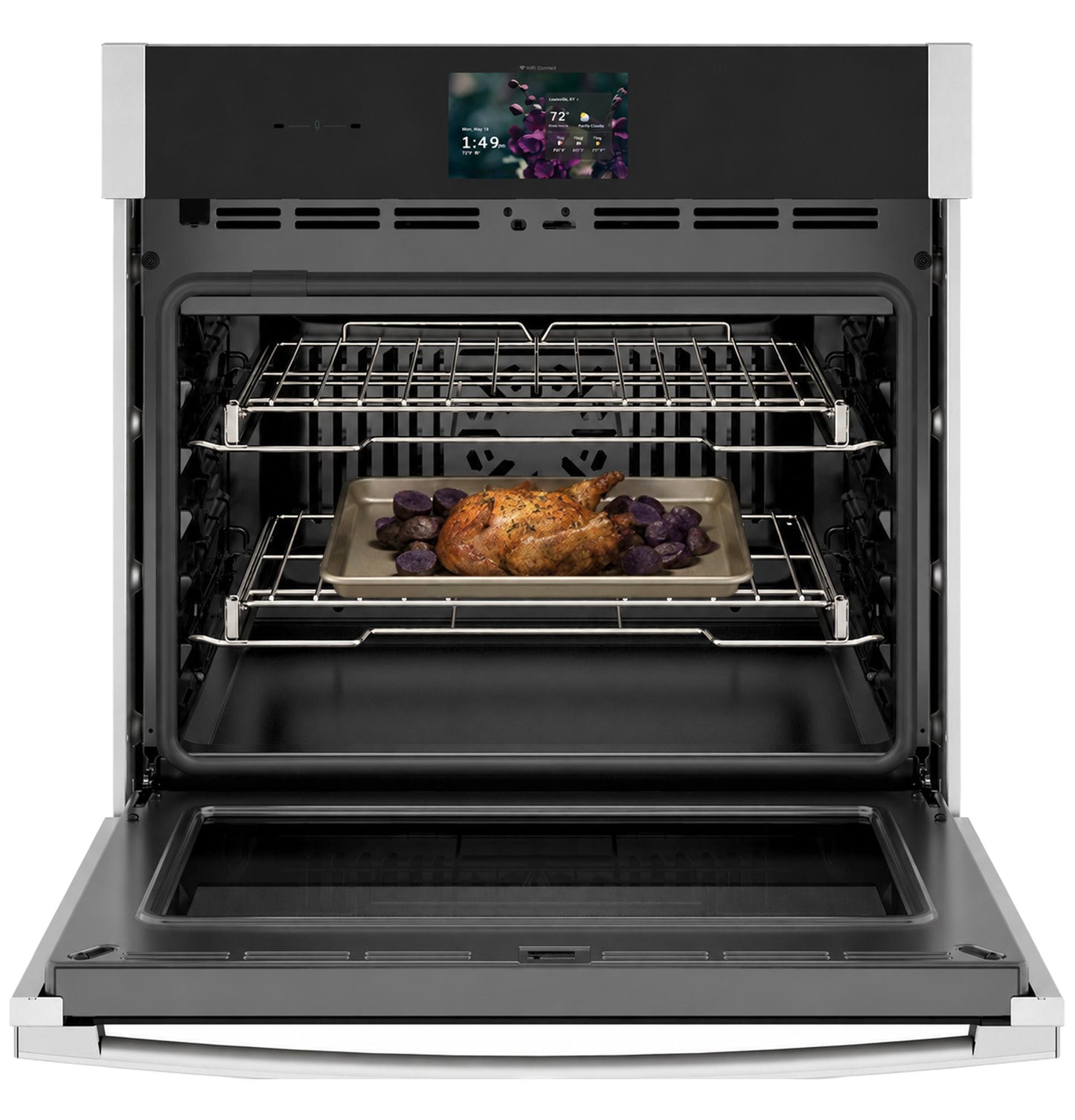 Ge Appliances PTS9000SZSS Ge Profile™ 30" Smart Built-In Convection Single Wall Oven With In-Oven Camera And No Preheat Air Fry
