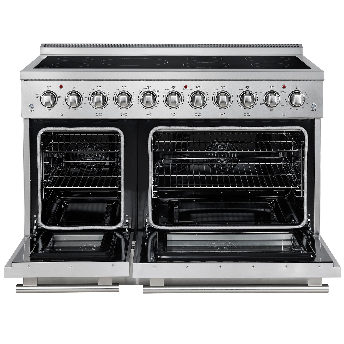 Forno FFSEL601148 Forno Paolo 48 Inch Freestanding Electric Range, Stainless Steel, 6.7 Cu.Ft, True Convection Oven, Energy Efficient