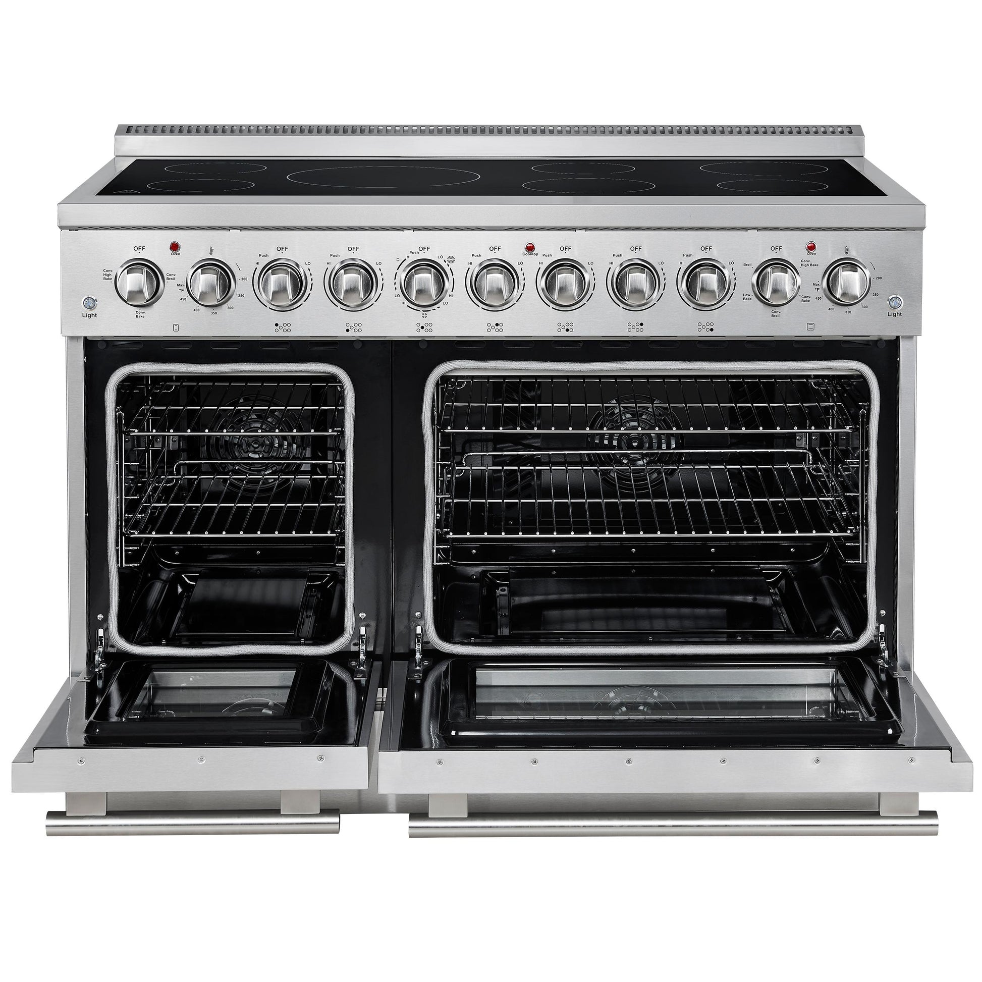 Forno FFSEL601148 Forno Paolo 48 Inch Freestanding Electric Range, Stainless Steel, 6.7 Cu.Ft, True Convection Oven, Energy Efficient