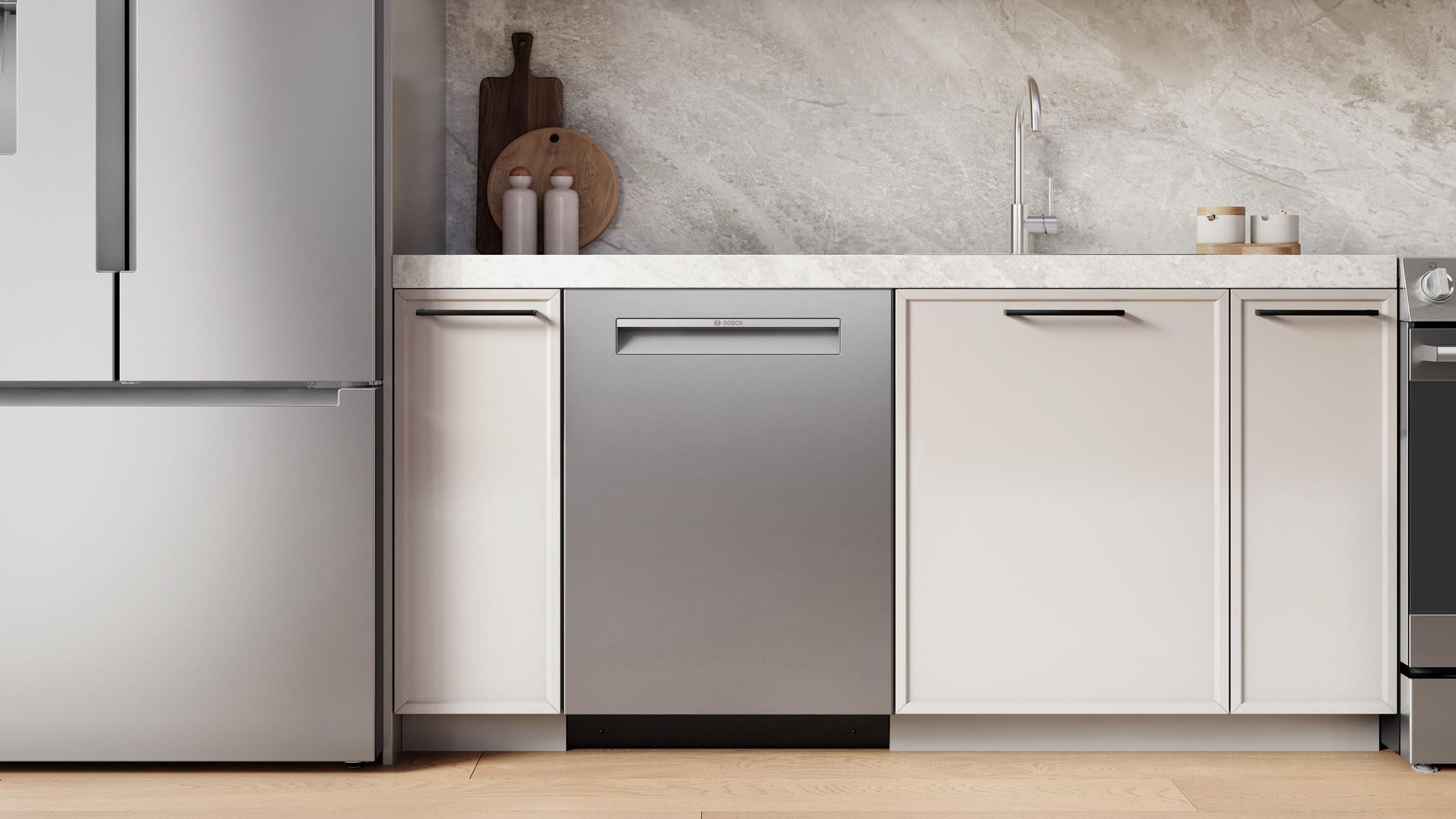 Bosch SHP53EM5N 300 Series, Built-Under Dishwasher, 24'', Brushed Steel Anti-Fingerprint