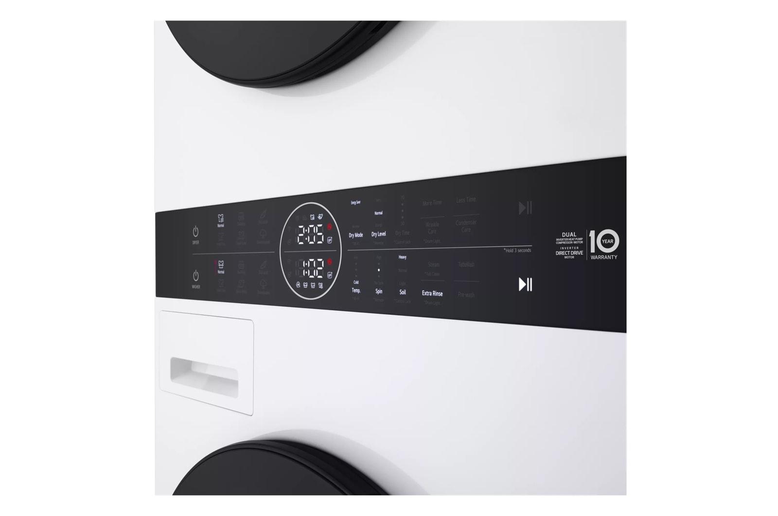 Lg WKHC152HWA Compact Single Unit Lg Washtower™ With Center Control™ 2.4 Cu.Ft. Front Load Washer And 4.2 Cu.Ft. Electric Ventless Heatpump™ Dryer