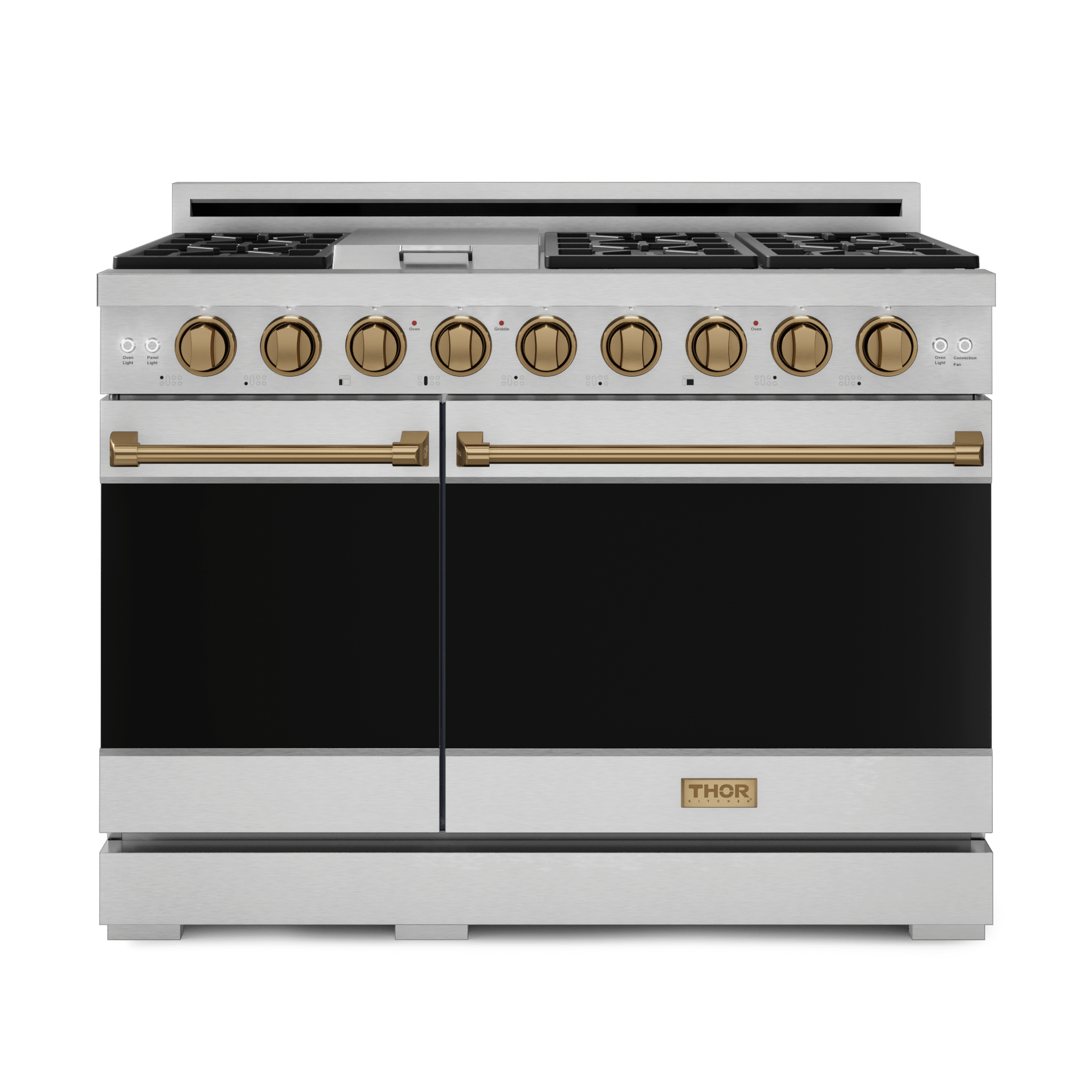 Thor Kitchen RSG48EBRZ 48 Inch Professional Gas Range With Pro-Style Knobs In Stainless Steel/Bronze Gordon Ramsay Series - Rsg48E-Brz