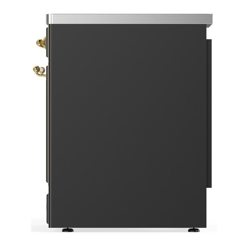Ilve UMIB30NR3MGG Ilve Umib30Nr3Mgg Majestic Iii 30 Inch Induction Range With 4 Elements, 4 Cu. Ft. Oven Capacity (Triple Glass Door, Graphite Matte, Brass)