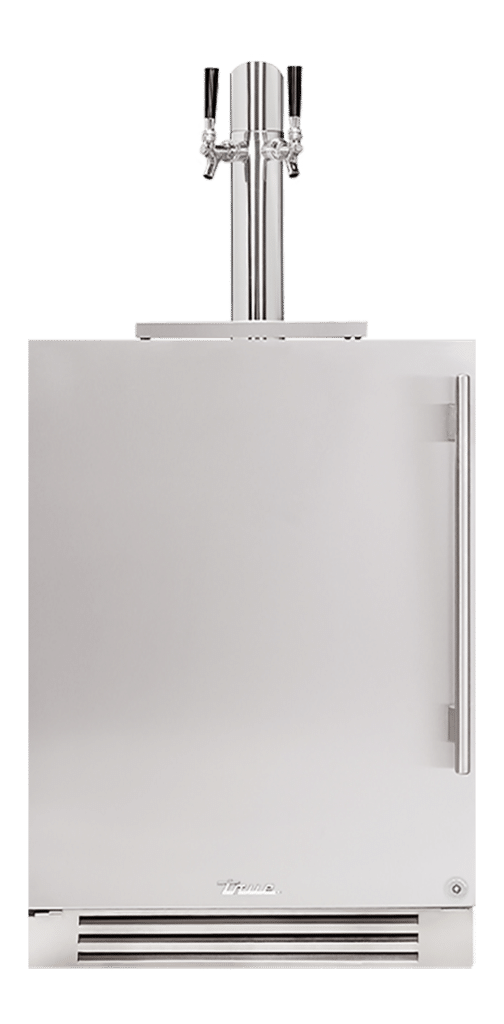 True Caliber TUR24DDLSSC 24 Inch Undercounter Beverage Dispenser - Tap: Dual, Door: Solid Stainless - Stainless Steel Finish, Stainless Steel Hardware, Left Hinge
