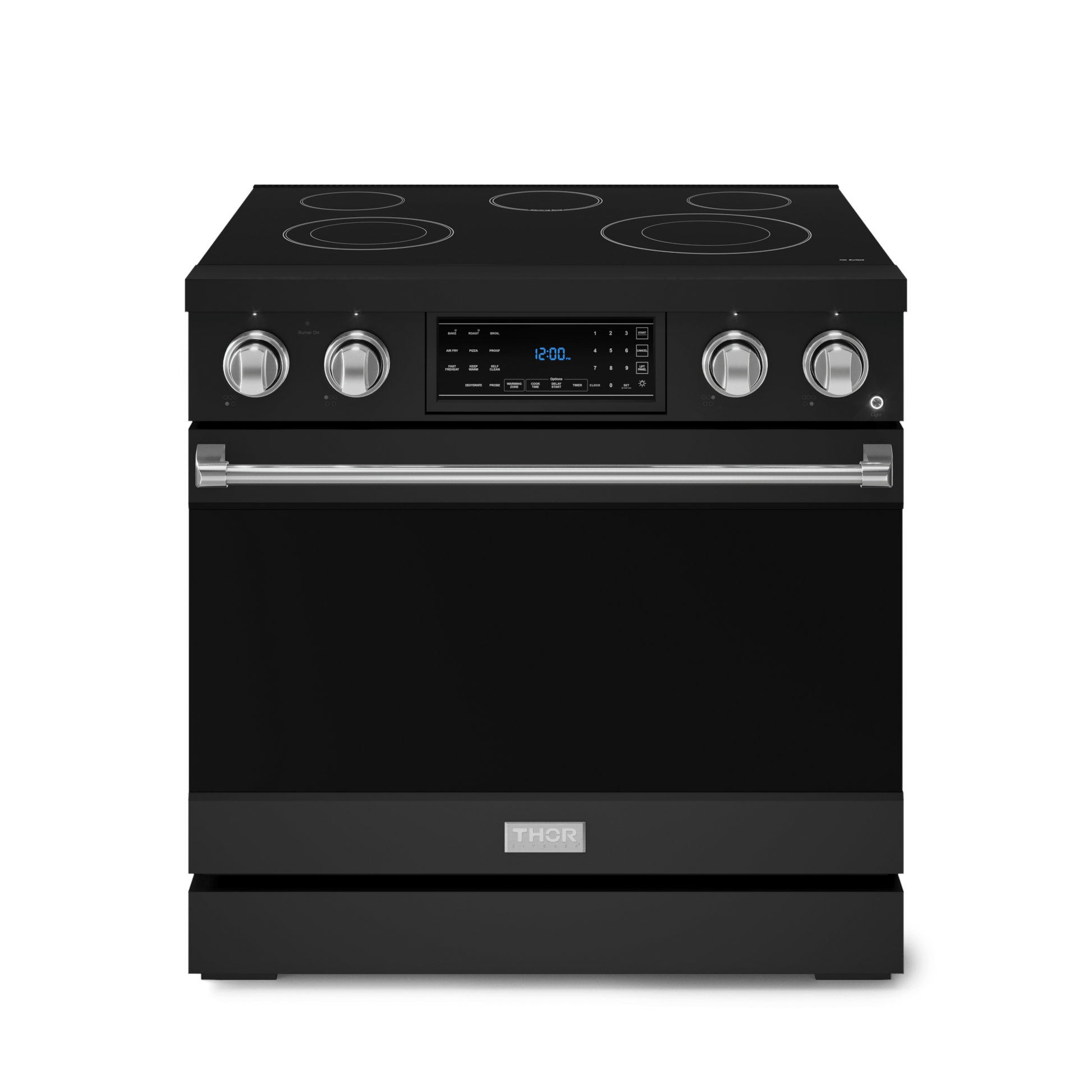 Thor Kitchen RSE36BSS 36 Inch Professional Electric Range With Tilt Panel Touch Control In Black/Stainless Steel Gordon Ramsay Series - Rse36B-Ss