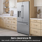 Samsung RF70H25HER Bespoke Ai 3-Door French Door Zero Clearance Fit Dual Auto Ice Maker 24 Cu. Ft.