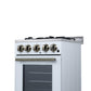 Forno FFSGS626520WHT Forno Lamazze 20 Inch Freestanding Gas Range In White, Compact Design