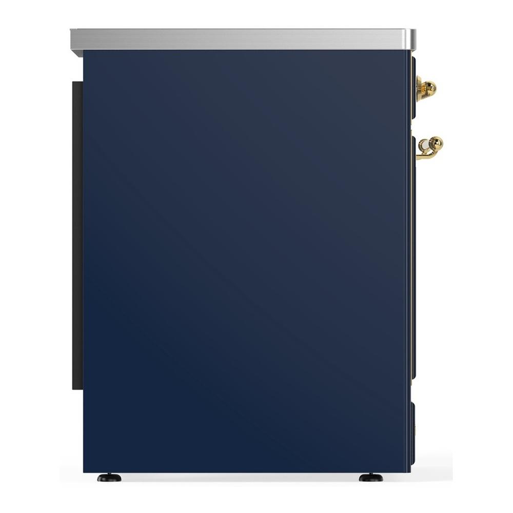 Ilve UMIB30NR3MBG Ilve Umib30Nr3Mbg Majestic Iii 30 Inch Induction Range With 4 Elements, 4 Cu. Ft. Oven Capacity (Triple Glass Door, Midnight Blue, Brass)