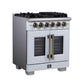 Forno FFSGS646030WHT Forno Capriasca 30-Inch White Freestanding French Door Gas Range, 4 Burners, Convection Oven, Energy Efficient