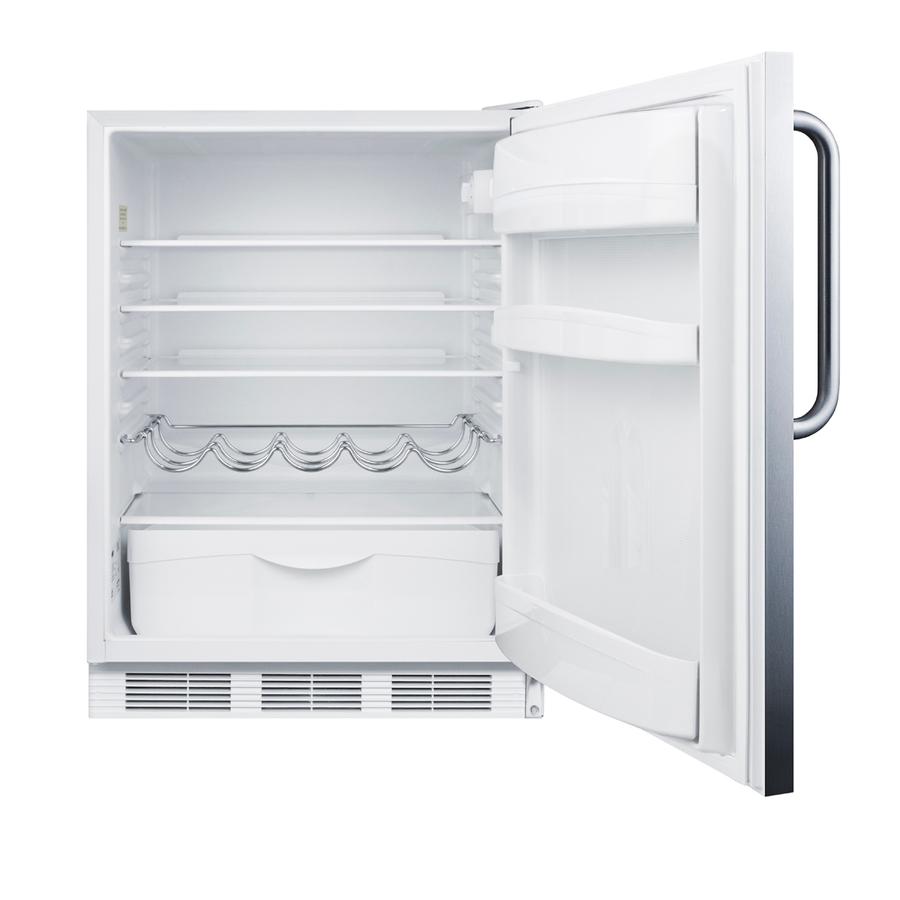 Summit FF61WSSTBADA 24" Wide All-Refrigerator, Ada Compliant