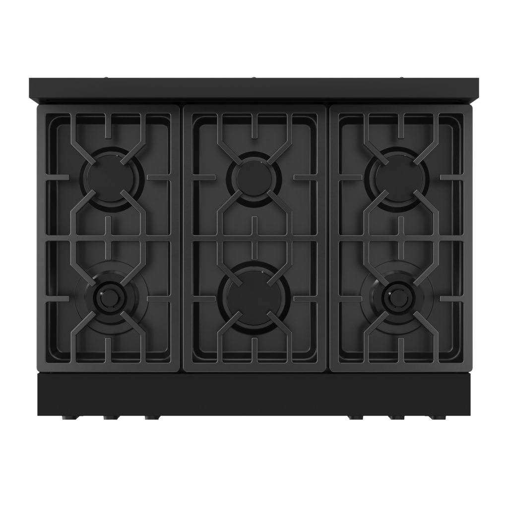 Thor Kitchen RSG36B 36 Inch Professional Gas Range With Tilt Panel Touch Control In Black Gordon Ramsay Series - Rsg36B