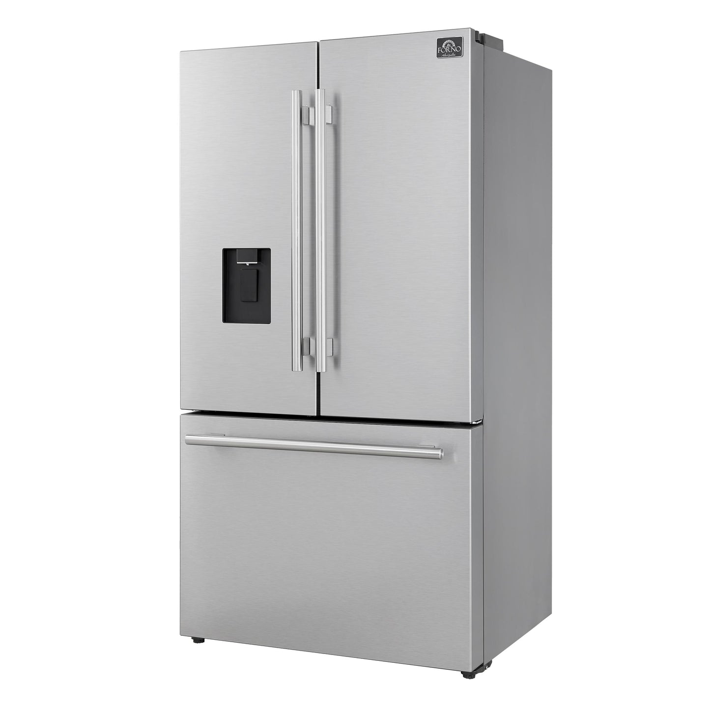 Forno FFFFD186636SB Forno Aosta 36-Inch French Door Refrigerator, Stainless Steel, 22.4 Cu.Ft, External Water Dispenser, Automatic Ice Maker, Energy Star Certified