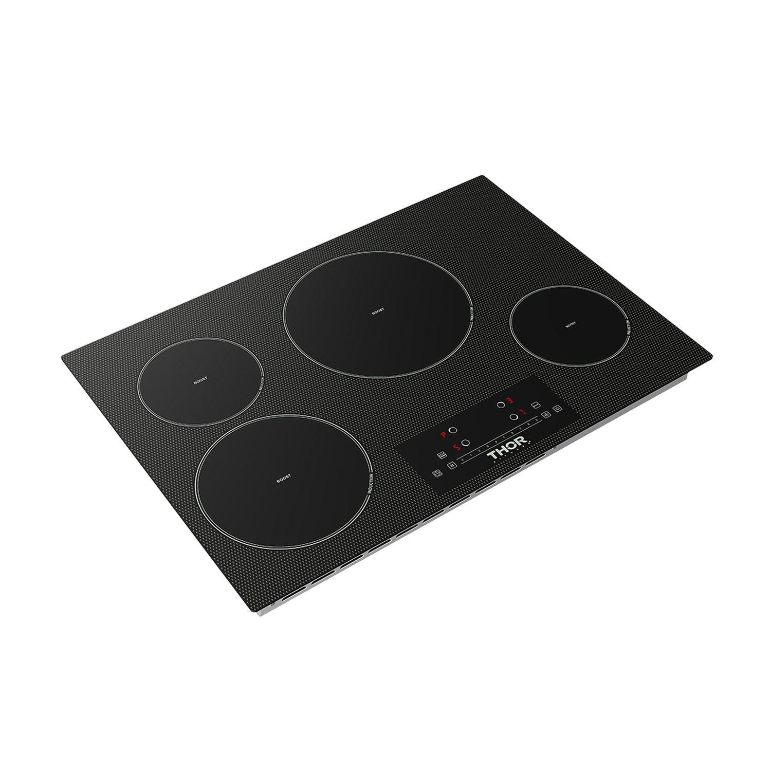 Thor Kitchen PIH30 30 Inch 4-Element Induction Cooktop In Black With Touch Controls