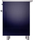 Ilve UPI366NMPMBC Nostalgie Ii 36 Inch Electric Freestanding Range In Blue With Chrome Trim