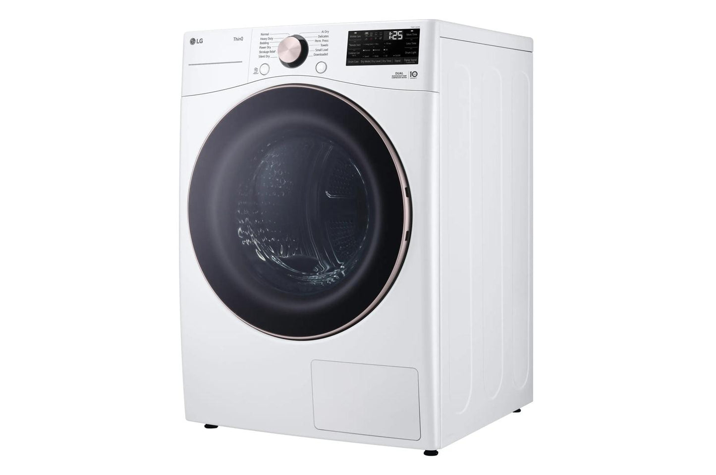 Lg DLHC4002W 7.8 Cu. Ft. Mega Capacity Smart Front Load Dryer With Dual Inverter Heatpump™ Technology And Inverter Direct Drive Motor System